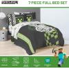imageJay Franco Marvel Avengers Twin Size Comforter Set  5 Piece Bedding Includes Sheet Set ampamp Pillow Covers  Super Soft Cozy Bedding with Captain America Hulk Iron Man and ThorGray  Minecraft 01