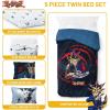 imageJay Franco Marvel Avengers Twin Size Comforter Set  5 Piece Bedding Includes Sheet Set ampamp Pillow Covers  Super Soft Cozy Bedding with Captain America Hulk Iron Man and ThorBlue  Yu Gi Oh