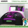 imageJay Franco Marvel Avengers Twin Size Comforter Set  5 Piece Bedding Includes Sheet Set ampamp Pillow Covers  Super Soft Cozy Bedding with Captain America Hulk Iron Man and ThorBlack  Minecraft