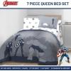 imageJay Franco Marvel Avengers Twin Size Comforter Set  5 Piece Bedding Includes Sheet Set ampamp Pillow Covers  Super Soft Cozy Bedding with Captain America Hulk Iron Man and ThorBlue  Avengers 01