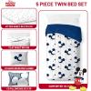 imageJay Franco Marvel Avengers Twin Size Comforter Set  5 Piece Bedding Includes Sheet Set ampamp Pillow Covers  Super Soft Cozy Bedding with Captain America Hulk Iron Man and ThorWhite  Mickey Mouse