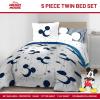 imageJay Franco Marvel Avengers Twin Size Comforter Set  5 Piece Bedding Includes Sheet Set ampamp Pillow Covers  Super Soft Cozy Bedding with Captain America Hulk Iron Man and ThorWhite  Mickey Mouse