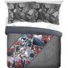 imageJay Franco Marvel Comics 80th Anniversary FullQueen Comforter ampamp Sham Set  Super Soft Kids Reversible Bedding  Fade Resistant Microfiber Official Marvel ProductGray  Spiderman