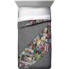 imageJay Franco Marvel Comics 80th Anniversary FullQueen Comforter ampamp Sham Set  Super Soft Kids Reversible Bedding  Fade Resistant Microfiber Official Marvel ProductGray  Marvel Comics