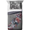 imageJay Franco Marvel Comics 80th Anniversary FullQueen Comforter ampamp Sham Set  Super Soft Kids Reversible Bedding  Fade Resistant Microfiber Official Marvel ProductGray  Spiderman