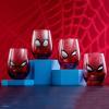 imageJoyJolt Marvel Heroes Stemless Drinking Glasses 19oz Superhero Cups ft Hulk Captain America Spiderman and Iron Man Avengers Glassware Set of 4 Marvel Gifts for Men and WomenSpiderMan