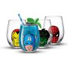 imageJoyJolt Marvel Heroes Stemless Drinking Glasses 19oz Superhero Cups ft Hulk Captain America Spiderman and Iron Man Avengers Glassware Set of 4 Marvel Gifts for Men and WomenMarvel Heroes
