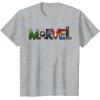 imageMarvel Avengers Character Text Portrait TShirtHeather Grey