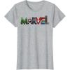imageMarvel Avengers Character Text Portrait TShirtHeather Grey