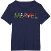 imageMarvel Avengers Character Text Portrait TShirtNavy Blue