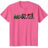 imageMarvel Avengers Character Text Portrait TShirtPink Heather