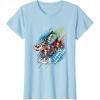 imageMarvel Avengers Family Vacation Trip Travel Sketch Art TShirtBaby Blue