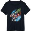 imageMarvel Avengers Family Vacation Trip Travel Sketch Art TShirtBlack