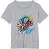 imageMarvel Avengers Family Vacation Trip Travel Sketch Art TShirtHeather Grey
