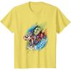 imageMarvel Avengers Family Vacation Trip Travel Sketch Art TShirtLemon Yellow