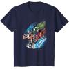 imageMarvel Avengers Family Vacation Trip Travel Sketch Art TShirtNavy Blue