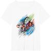 imageMarvel Avengers Family Vacation Trip Travel Sketch Art TShirtWhite