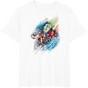 imageMarvel Avengers Family Vacation Trip Travel Sketch Art TShirtWhite