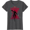 imageMarvel Avengers Game Black Widow Silhouette TShirtDark Heather Grey