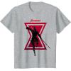 imageMarvel Avengers Game Black Widow Silhouette TShirtHeather Grey