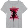 imageMarvel Avengers Game Black Widow Silhouette TShirtHeather Grey