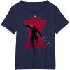 imageMarvel Avengers Game Black Widow Silhouette TShirtNavy Blue