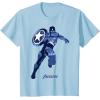 imageMarvel Avengers Game Captain America Silhouette Fill TShirtBaby Blue