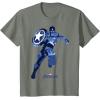 imageMarvel Avengers Game Captain America Silhouette Fill TShirtOlive Heather