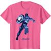 imageMarvel Avengers Game Captain America Silhouette Fill TShirtPink Heather