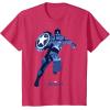 imageMarvel Avengers Game Captain America Silhouette Fill TShirtRed Heather