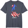 imageMarvel Avengers Game Captain America Silhouette TShirtHeather Blue