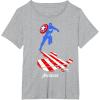 imageMarvel Avengers Game Captain America Silhouette TShirtHeather Grey
