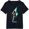 imageMarvel Avengers Game Ms Marvel Lightning Bolt Silhouette TShirtBlack
