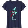 imageMarvel Avengers Game Ms Marvel Lightning Bolt Silhouette TShirtNavy Blue