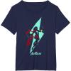 imageMarvel Avengers Game Ms Marvel Lightning Bolt Silhouette TShirtNavy Blue