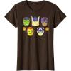imageMarvel Avengers Halloween Retro Vintage Masks Costume TShirtBrown