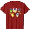 imageMarvel Avengers Halloween Retro Vintage Masks Costume TShirtCranberry Red
