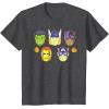 imageMarvel Avengers Halloween Retro Vintage Masks Costume TShirtDark Heather Grey