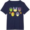 imageMarvel Avengers Halloween Retro Vintage Masks Costume TShirtNavy Blue