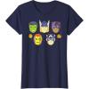 imageMarvel Avengers Halloween Retro Vintage Masks Costume TShirtNavy Blue