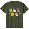 imageMarvel Avengers Halloween Retro Vintage Masks Costume TShirtOlive Green