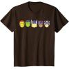 imageMarvel Avengers Halloween Retro Vintage Masks Lineup TShirtBrown