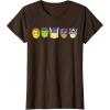 imageMarvel Avengers Halloween Retro Vintage Masks Lineup TShirtBrown