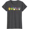 imageMarvel Avengers Halloween Retro Vintage Masks Lineup TShirtDark Heather Grey