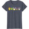 imageMarvel Avengers Halloween Retro Vintage Masks Lineup TShirtHeather Blue