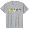 imageMarvel Avengers Halloween Retro Vintage Masks Lineup TShirtHeather Grey