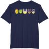 imageMarvel Avengers Halloween Retro Vintage Masks Lineup TShirtNavy Blue