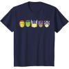 imageMarvel Avengers Halloween Retro Vintage Masks Lineup TShirtNavy Blue