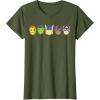 imageMarvel Avengers Halloween Retro Vintage Masks Lineup TShirtOlive Green