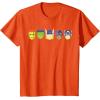 imageMarvel Avengers Halloween Retro Vintage Masks Lineup TShirtOrange